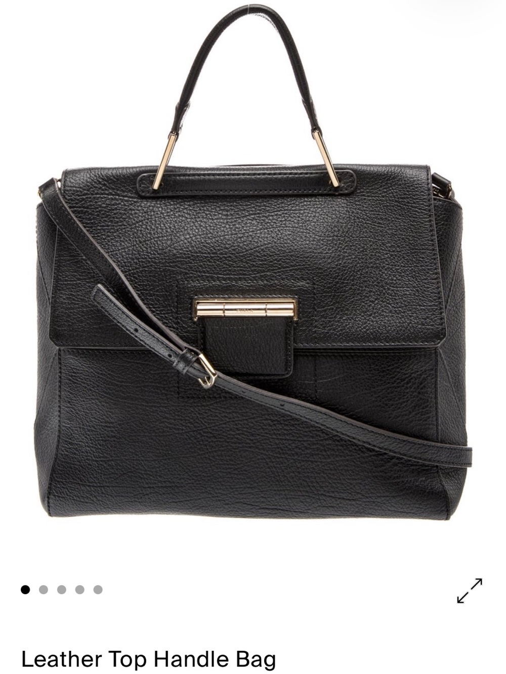 Furla Leather  Top Handle Bag - Black- New